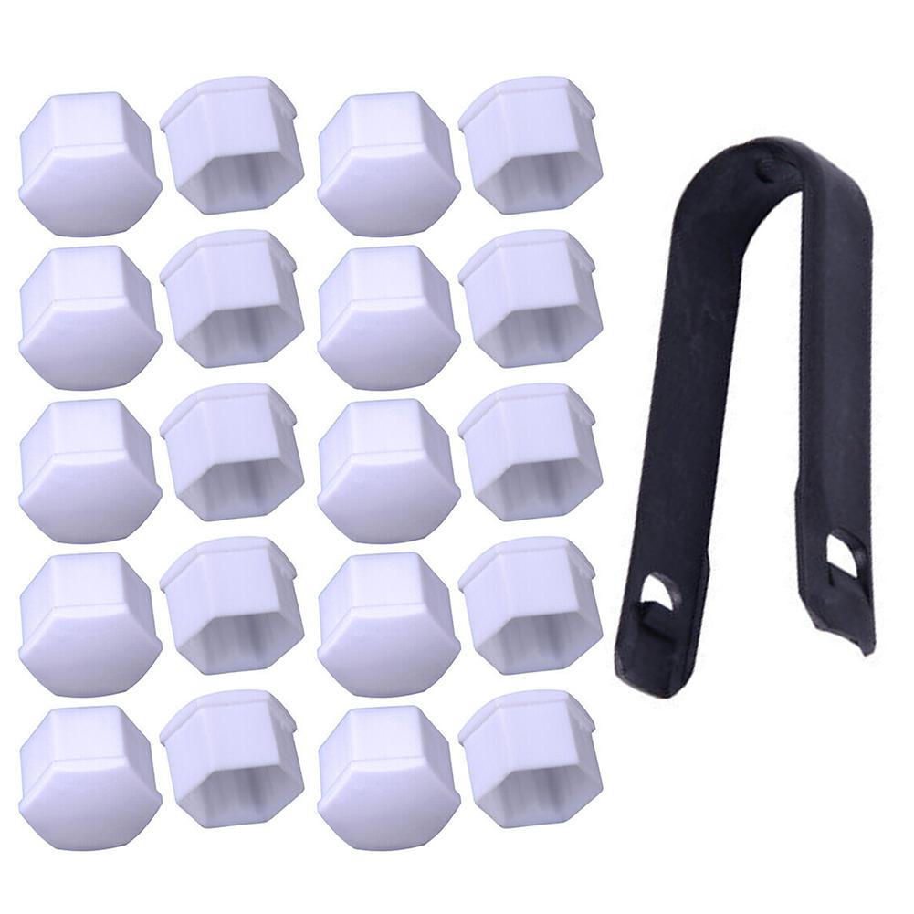 20 шт. 17 мм белый шестигранный колесный центральный болт гайка колпачок защитная декоративная отделка с набором инструментов для снятия новый популярный