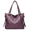 Leather Shoulder Bag, Large Capacity Fashionable Splicing Handbag, Waterproof Tote Bag