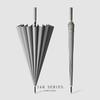 Japan fashion Fresh Long Handle Umbrella Double Straight Umbrella Women Simple 16-Bone Reinforced Curved Handle Umbrella Printable Logo