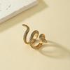 Exaggerated Retro Zodiac Snake Ring: Unisex Hip-Hop Street Style
