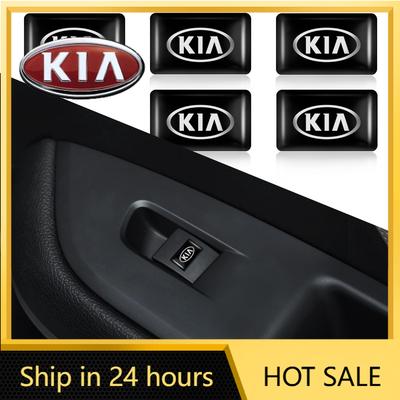 2026 Горячая наклейка на автомобиль Для Kia K Логотип Rio K5 Picanto Sportage Niro Morning Ceed Optima Seltos Наклейки на кнопки стеклоподъемника автомобиля Сталь