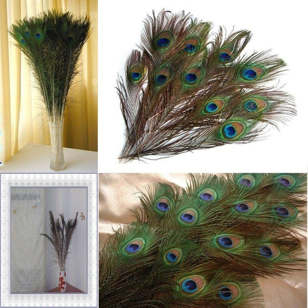 Useful Clothes Decals DIY Party Decor Natural Plume Peacock Eye Feathers Tail Artwork Ornaments