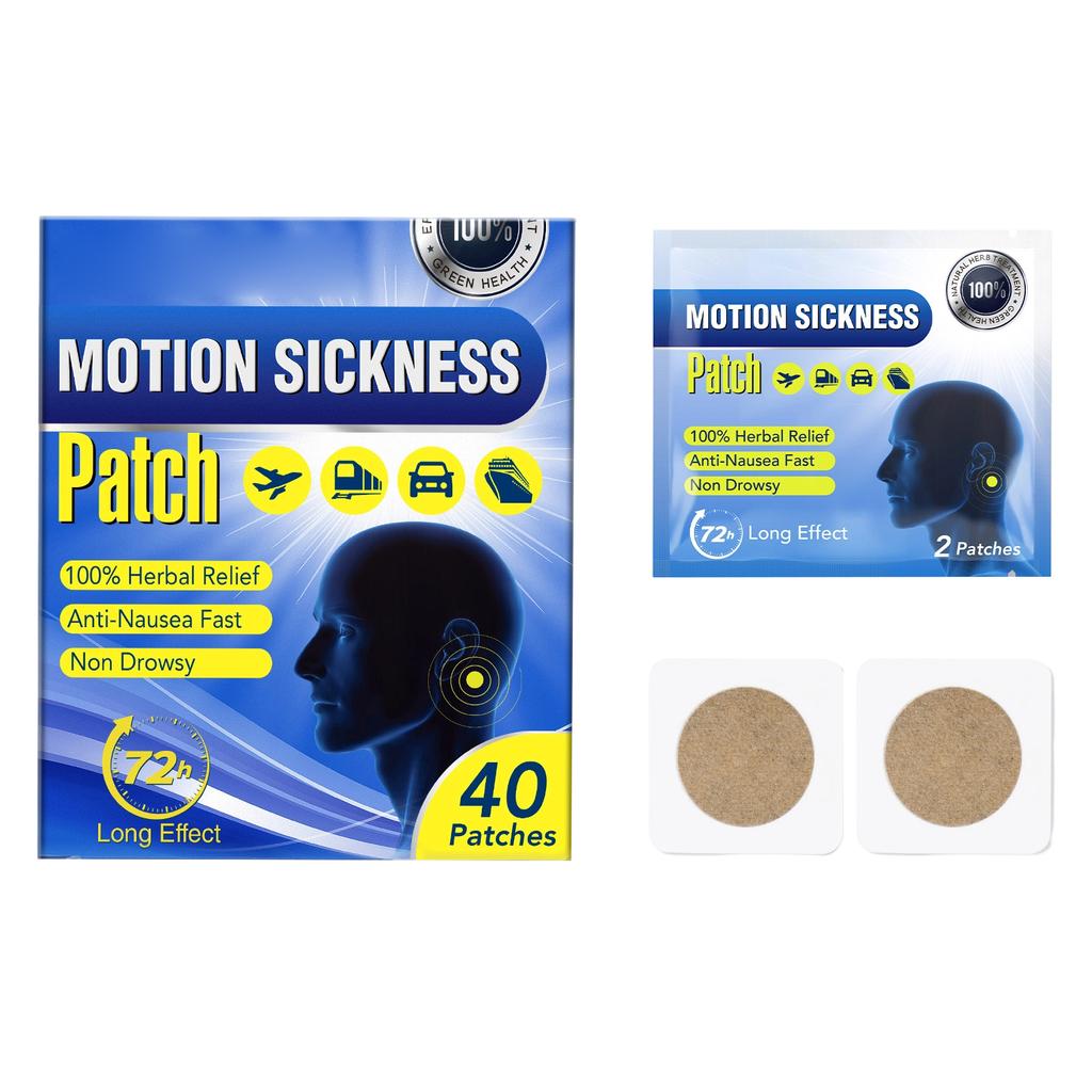 Dizziness Patches, Motion Sickness Patches, Portable Travel Patches (40 Patches)