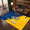 JCB Personalized Crystal Velvet Carpet, Customized Name Text Soft Anti‑Slip Rug for Living Room Bedroom