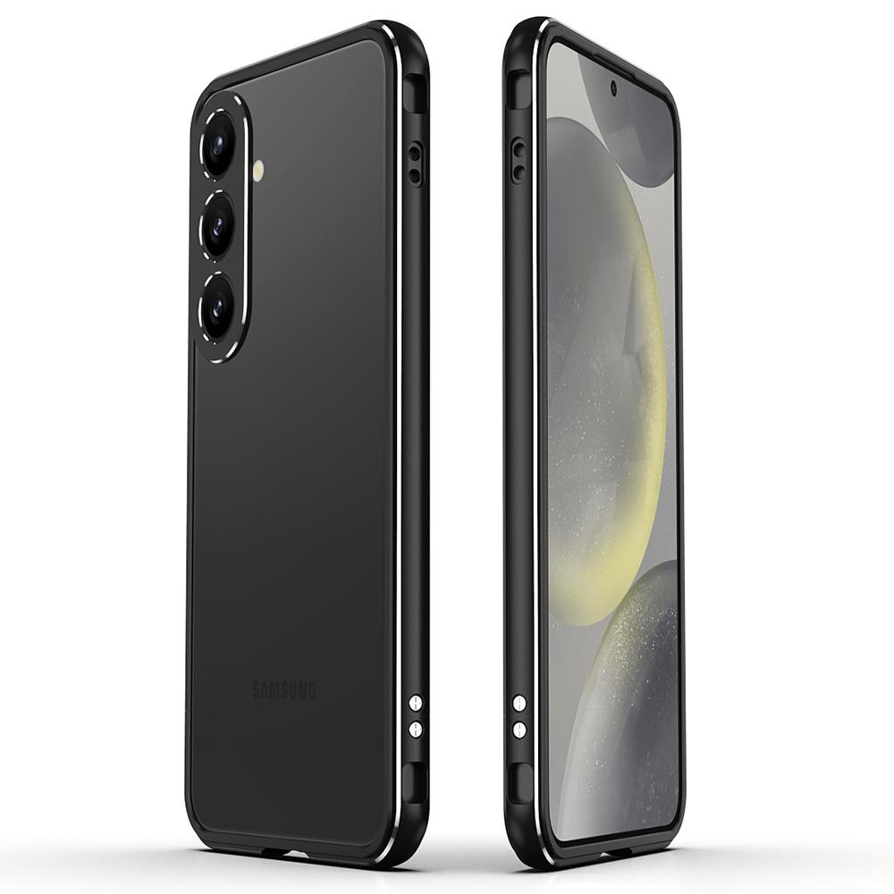 Бампер для Samsung Galaxy S24+ Металлическая рамка Конструкция без задней панели Чехол для телефона с защитой объектива камеры