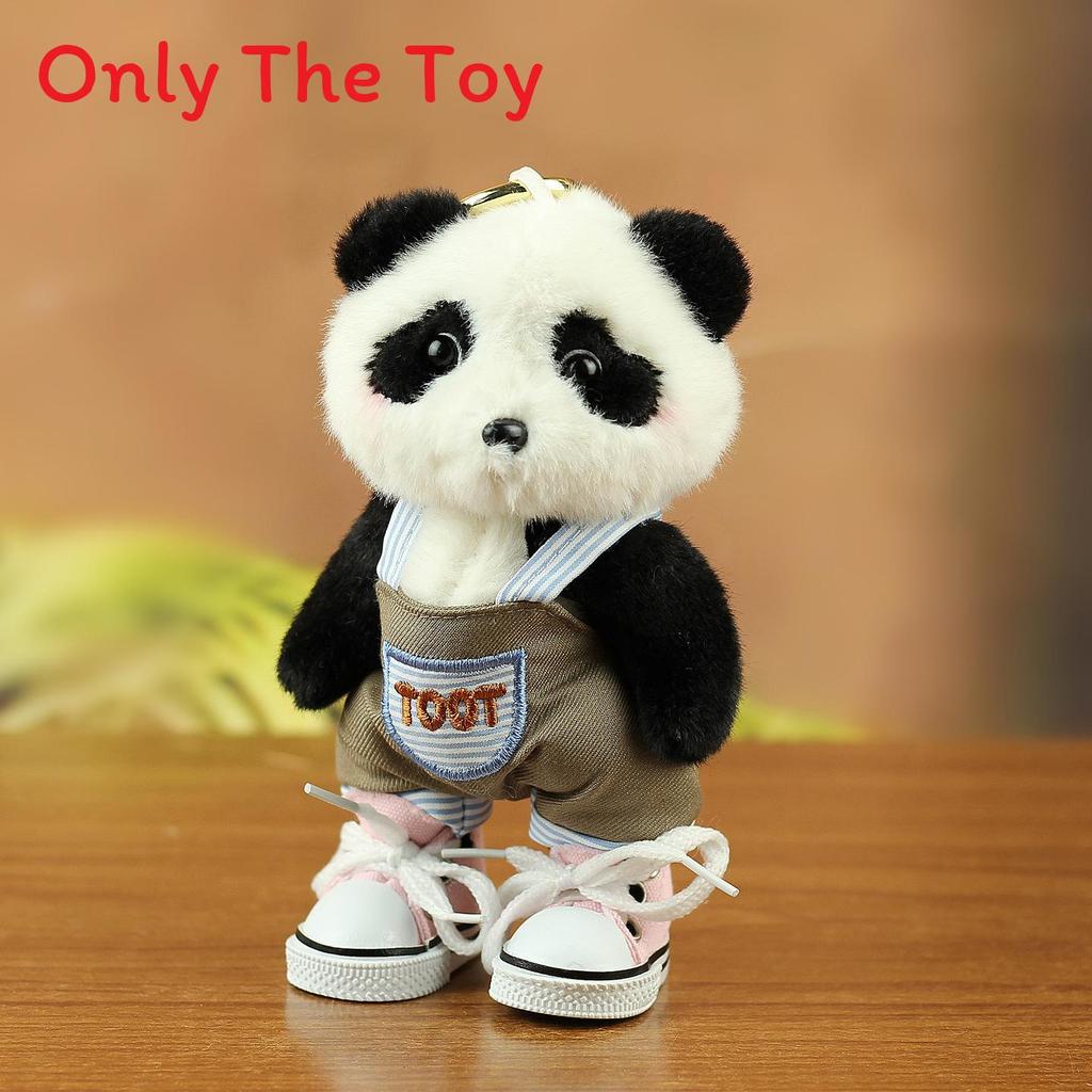 Adorable Panda Stuffed Animal With Movable Limbs And Pp Cotton Filling For Kids Room Decor And Play