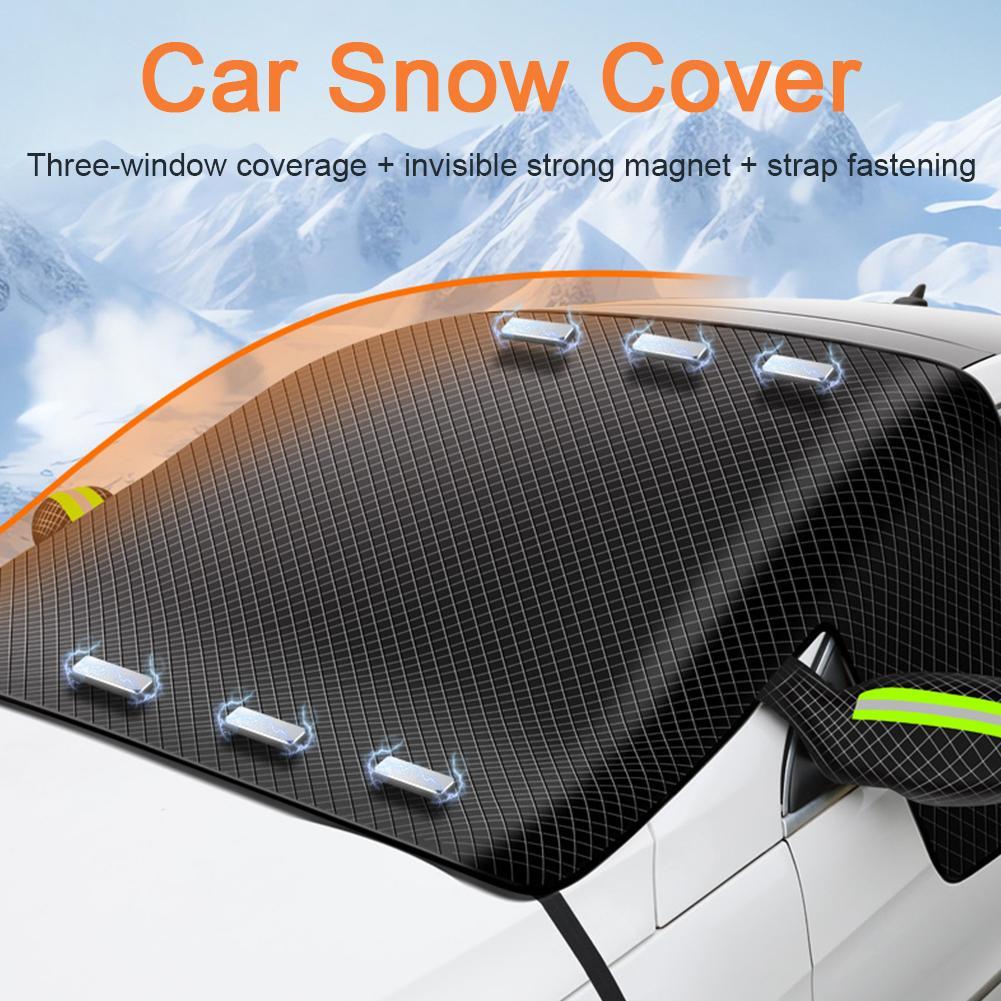Magnetic Snow Shield Car Windshield Winter Protection Half Cover Car Coat Anti-freeze Anti-ice Automobile Accessories Curtain