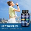 Coconut charcoal capsules, 1000 mg per serving, high content of natural coconut charcoal extract.
