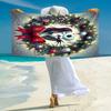 1Pc Christmas Wreath Romance Beach Towel Microfiber Beach Towel Thin Absorbent For Beach Swimming Yoga Bath Sports