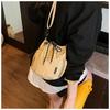 Korean Style Drawstring Bucket Bag Handbag Small Crossbody Bag Sweet Nylon Shoulder Bag Travel