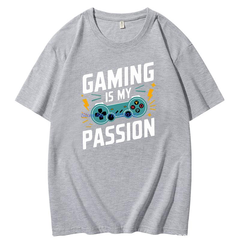 Gaming Is My Passion Funny Best Gamer T Shirt New Shirts And Tshirts Summer Tops Tshirt New Arrival Goods Mens Cotton Tshirt