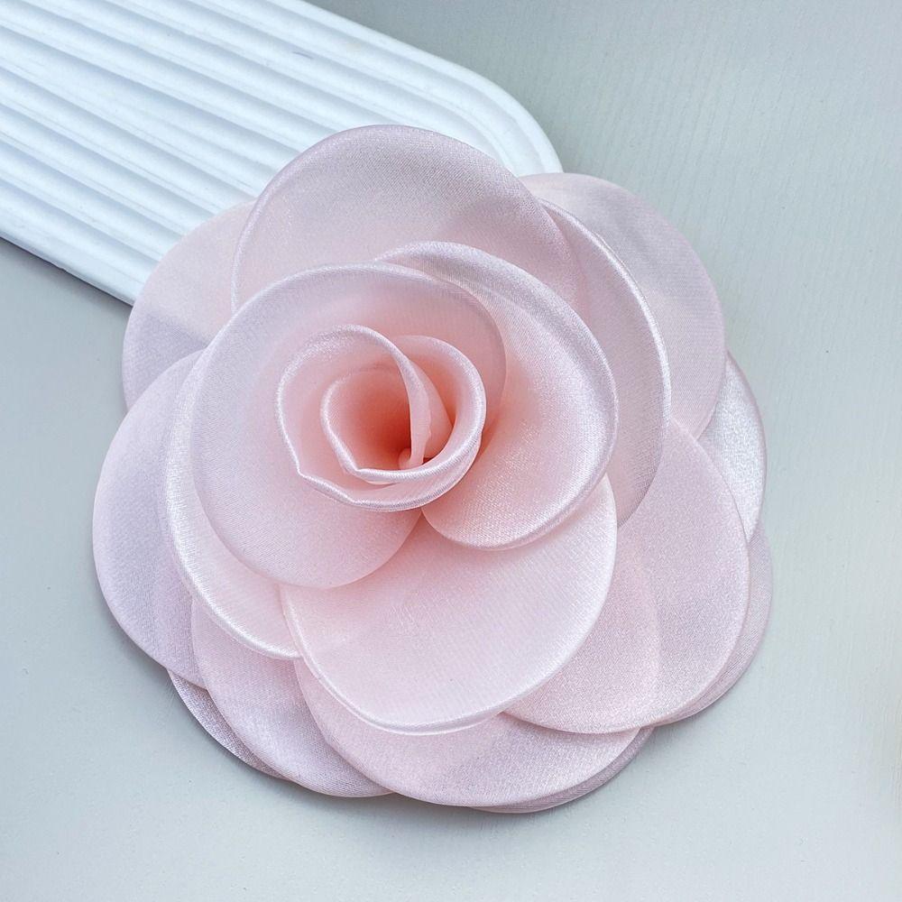 Sweet Large Flower Brooch 12cm Fabric Rose Flower Pin-up Brooch New 3D Flower Hair Pin