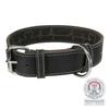 Dog Collar - Trixie - Heartbeat - Waxed Leather - Black - 55-65 Cm