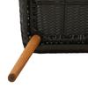 Garden Dining Set with Cushions 5 pcs Black Poly Rattan