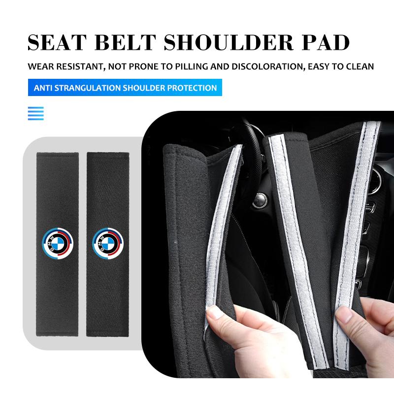 LXXM7 Car Anti-Slip Seat Belt Padding Protector for Driving For BMW E36 E39 E87 E60 E46 E53 E90 F10 F20 F25 F30 X3 X5