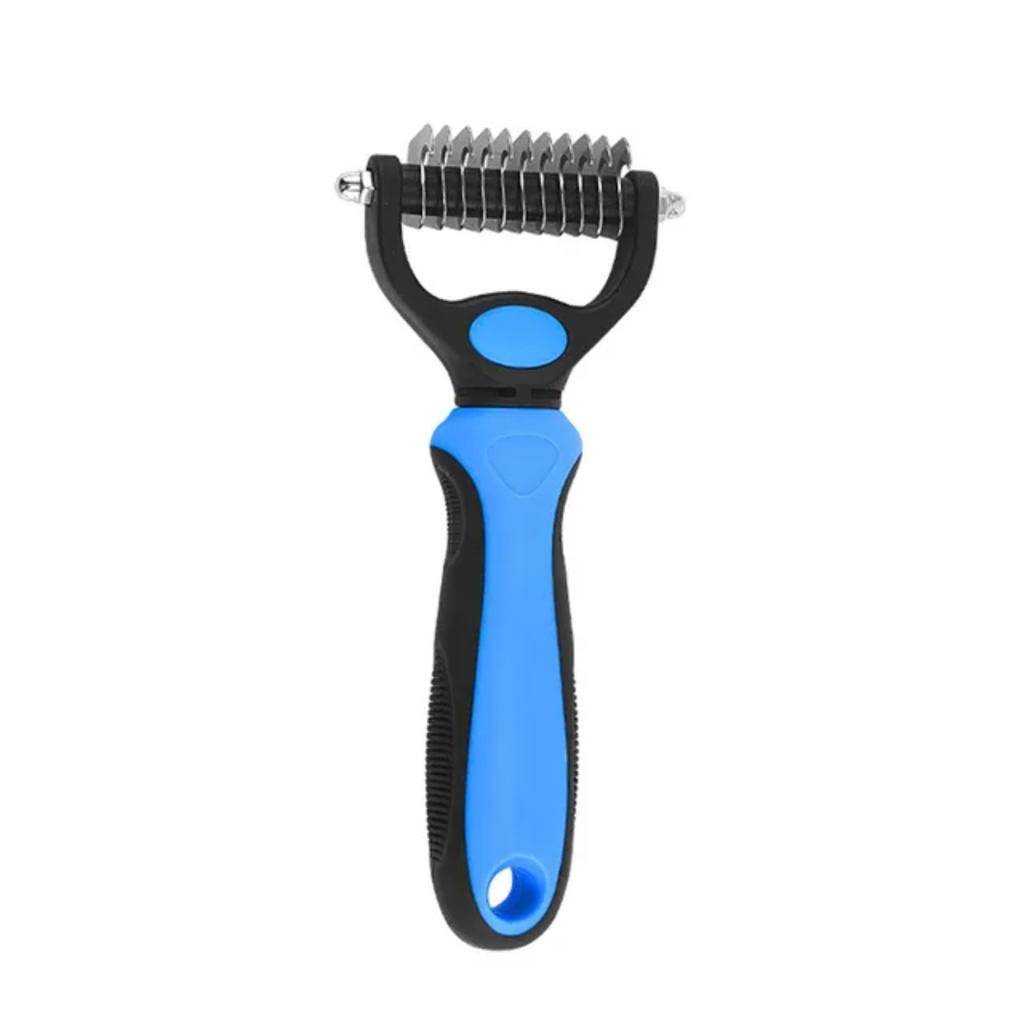 New Top-notch, premium deshedding brush for dogs, puppies, and cats - Effective hair remover and knot cutter for superior sheddi