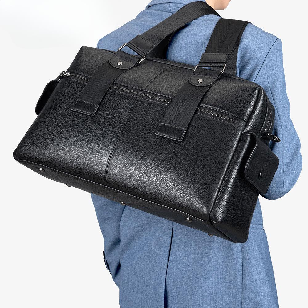 Мужская сумка из натуральной кожи, большая вместимость, сумка для отдыха и путешествий, сумка из коровьей кожи, короткая сумка для компьютера
