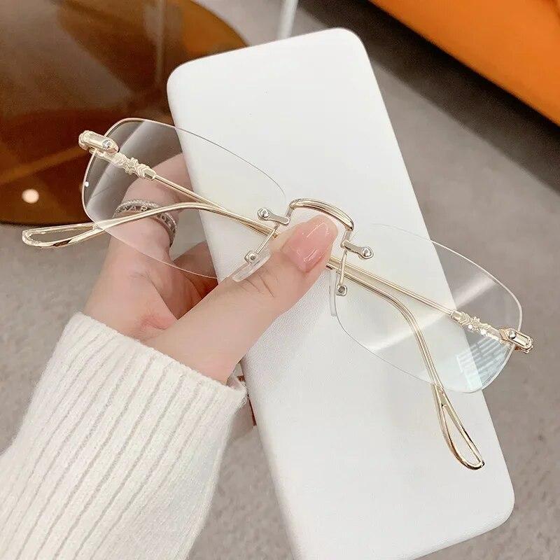 Photochromic Myopia Glasses Luxury Rectangular Square Near Sight Eyeglasses Fashion Color Changing Minus Eyewear Diopter To -4.0