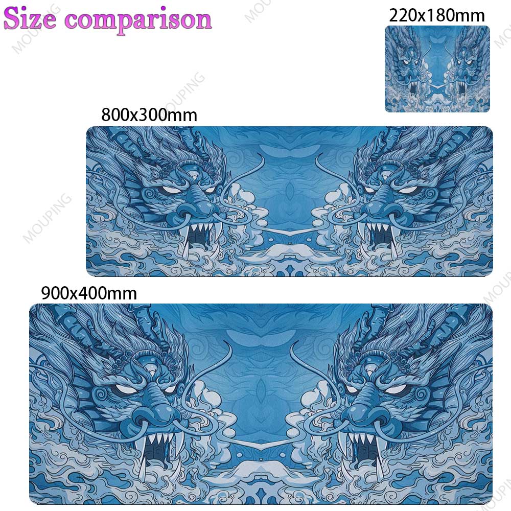 Tiger Eba Mouse Pad Blue Gamer Carpet Keyboard Desk Mat Japan Mousepad Extended Pad Office Accessories Computer Desk Mouse Mat