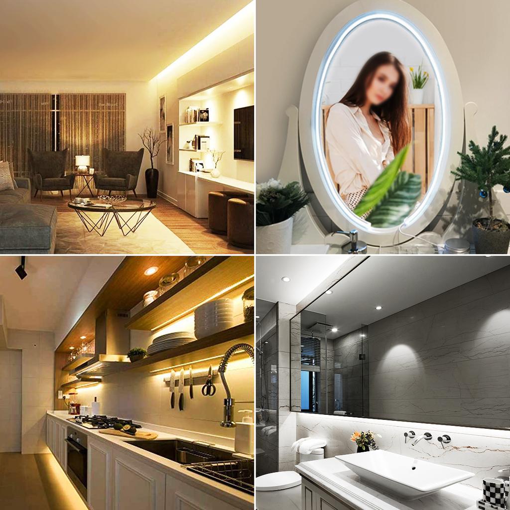 Tuya Smart Life LED Strip Lights for Room Waterproof 12V WIFI Neon LED Strip 220V EU Power Adapter Home Decortion Alexa Google