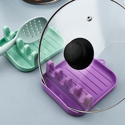1 шт. Подставка для ложки, Многоцелевой держатель для кухонной утвари, Подставка для ложки и лопатки, Подставка для крышки кастрюли, Полка для лопаток, Подставка для кухонной утвари