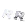 Silver Tone Metal Letter R Shape Car Sticker Alphabet Sticker Emblem Badge Decal for Car