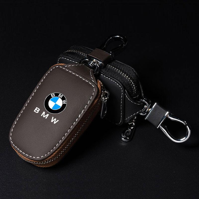 Leather Car Keychain Key Holder Organizer Key Wallet Key Case For BMW e46 e90 e60 f30 f10 e39 f20 e36 g20 g30 e87 e92 Accessorie