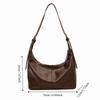 Korean Style Large Capacity Handbag Solid Color Underarm Packs Retro PU Tote Bag  Office Worker