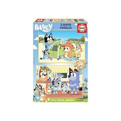 Деревянный пазл Bluey EDUCA - 50 деталей - Мультфильмы и комиксы - Для детей от 4 лет и старше