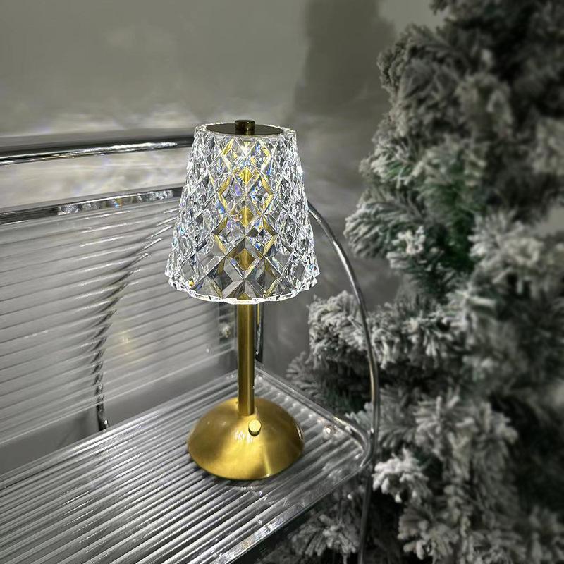 1PC Modern Luxury Rechargeable Touch LED Desk Lamp Restaurant Bar Home Bedroom Bedside Night Light USB Ambient Light