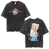 Japanese Anime Marin Kitagawa My Dress Up Darling Vintage Washed T Shirts Men Women Harajuku Oversized Cotton Tshirt Streetwear