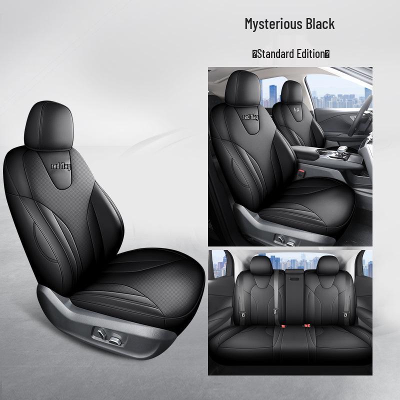 Новая модель Полностью кожаная подушка на сиденье автомобиля для Hongqi EQM5 - Универсальная посадка, Всесезонное использование, Пятиместная