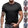 Men's Solid Color Retro Striped Short Sleeve Round Neck T-Shirt Men's Summer Casual Fashion T-Shirt
