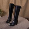 Женские сапоги на высоком каблуке с универсальным темпераментом и толстым каблуком.. Новые осенне-зимние сапоги оверсайз.
