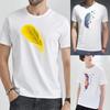 2022 Summer T Shirt Men Series Casual Slim Top O-Neck Harajuku Fashion Short Sleeve Feather Printed Tshirt Hip Hop Streetwear
