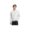 Li Ning Sports Lifestyle Series Letter Round Neck Pullover Свободная толстовка Мужская толстовка Flower-Gray Deep-Antarctic-Gray AWDT379-1