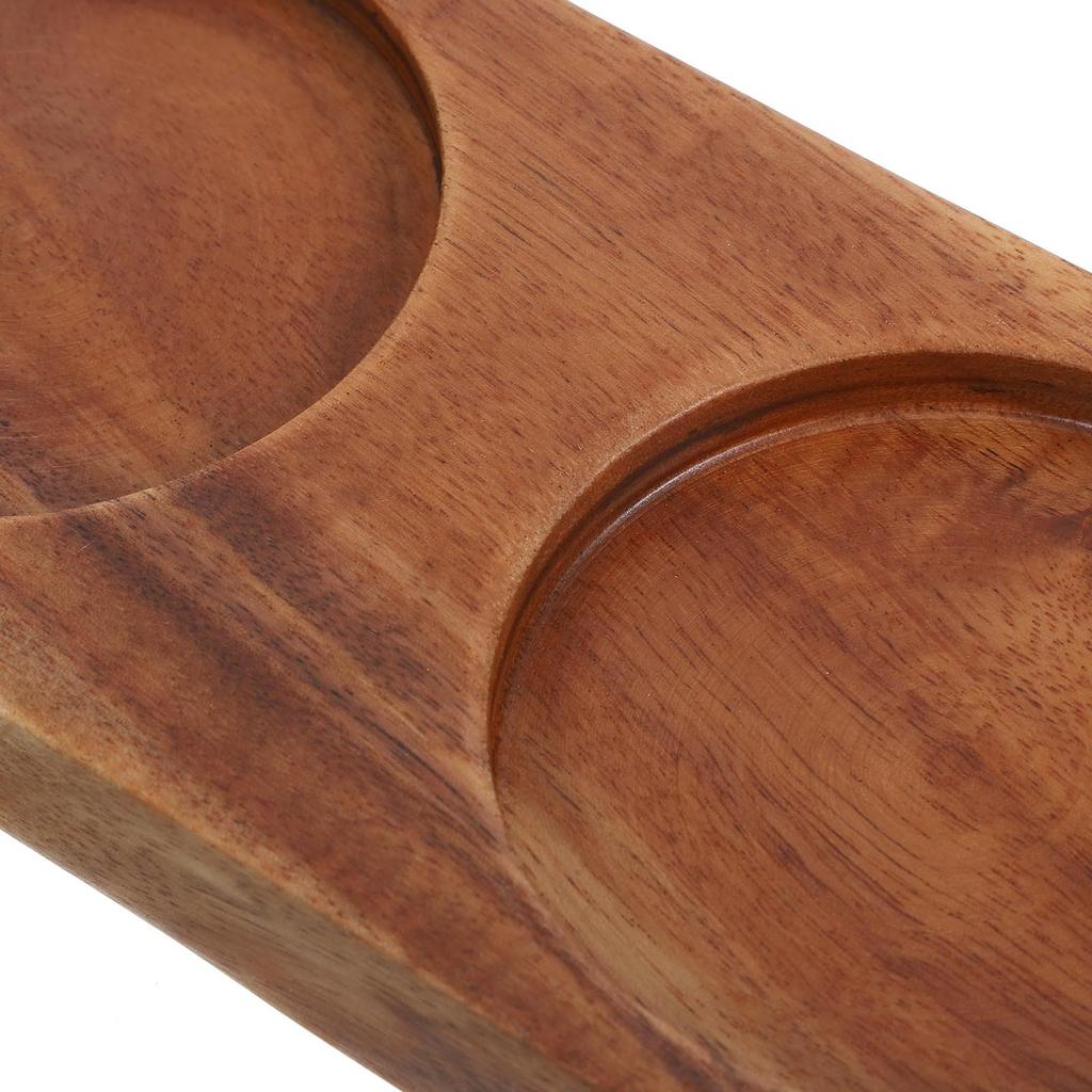 DECHOUS Pepper Wood Stand Grinder Tray Pepper Grinder Stand Wooden Grinder Tray Inner Diameter Compact Pepper Wood Stand Mill Holder 5.8CM