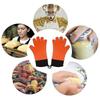 1pair Heat Resistant Cooking Gloves Silicone Grilling Gloves