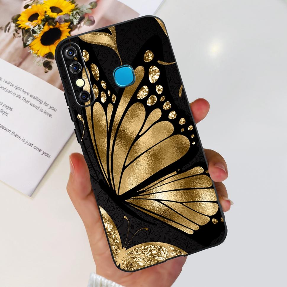 For Infinix Hot 8 2019 Case Cute Panda Butterfly Soft TPU Phone Case For Infinix Hot 8 Hot8 Back Cover X650C X650B Coque Bumper