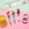 Корейская милая животная голова 4-цветная нажимная шариковая ручка