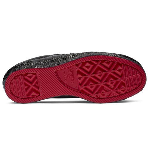 Converse Женские ботинки на платформе с одним ремешком, лакированные, черные, 562604c