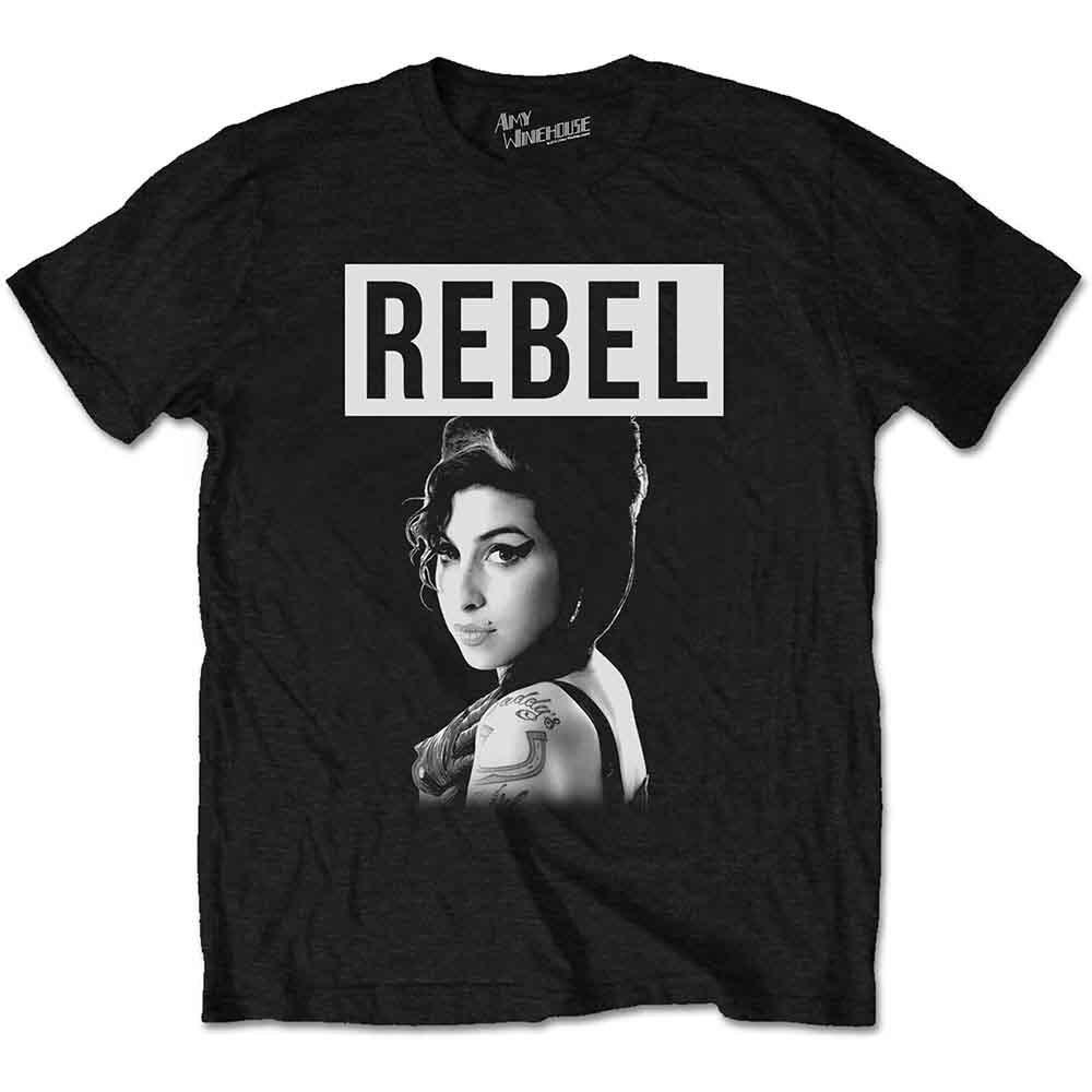 Amy Winehouse Rebel T-Shirt Black New Unisex T-Shirt