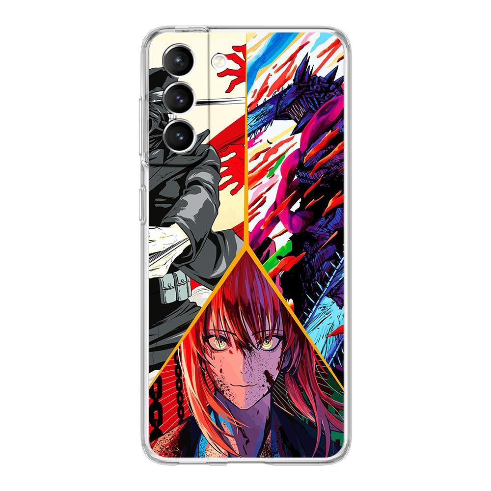 Чехол для телефона Denji Chainsaw Man Hayakawa Aki для Samsung Galaxy S22 5G S20 Ultra S21 FE 5G S10E S9 S8 S10 Plus Note 20, прозрачный чехол