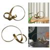 Metal Gold Twist Ornament Figurines Housewarming Gift Portable Art Unqiue for Bedroom Christmas Wedding Bookshelf Home