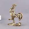 Metal Rooster Figurine Chicken Statue Fengshui Good Luck Decorative Ornament Home Office Decors Collections Gift
