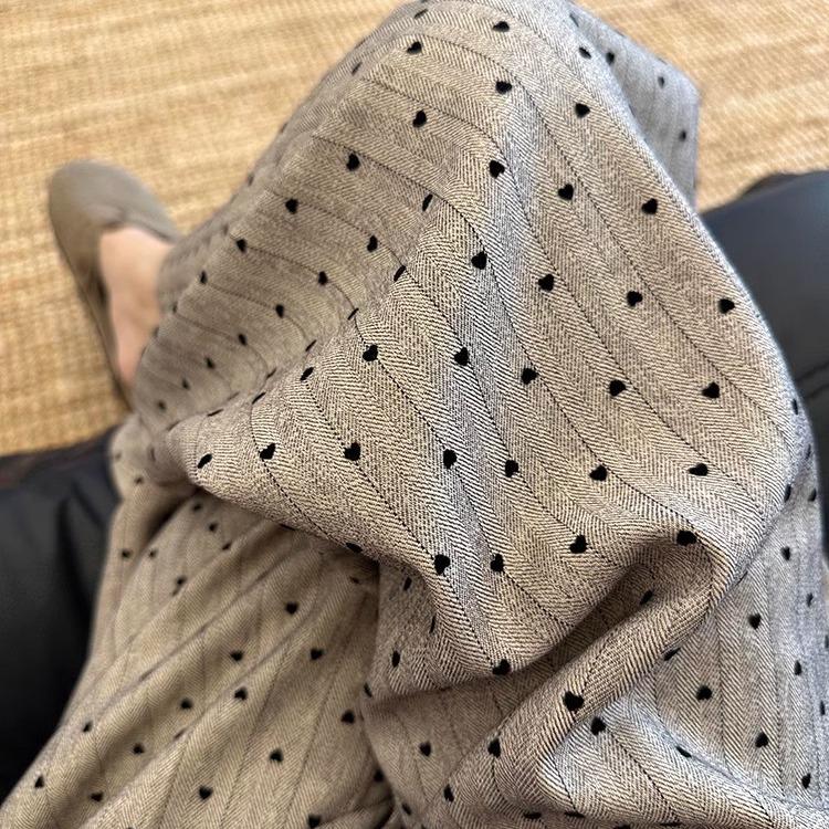 Маленькие брюки-палаццо цвета хаки в горошек для женщин