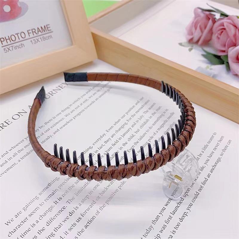 New Children Sweet Solid Toothed Anti Slip Headband Kids Lovely Colorful Hair Hoop Baby Girls Cute Acrylic Hair Accessories