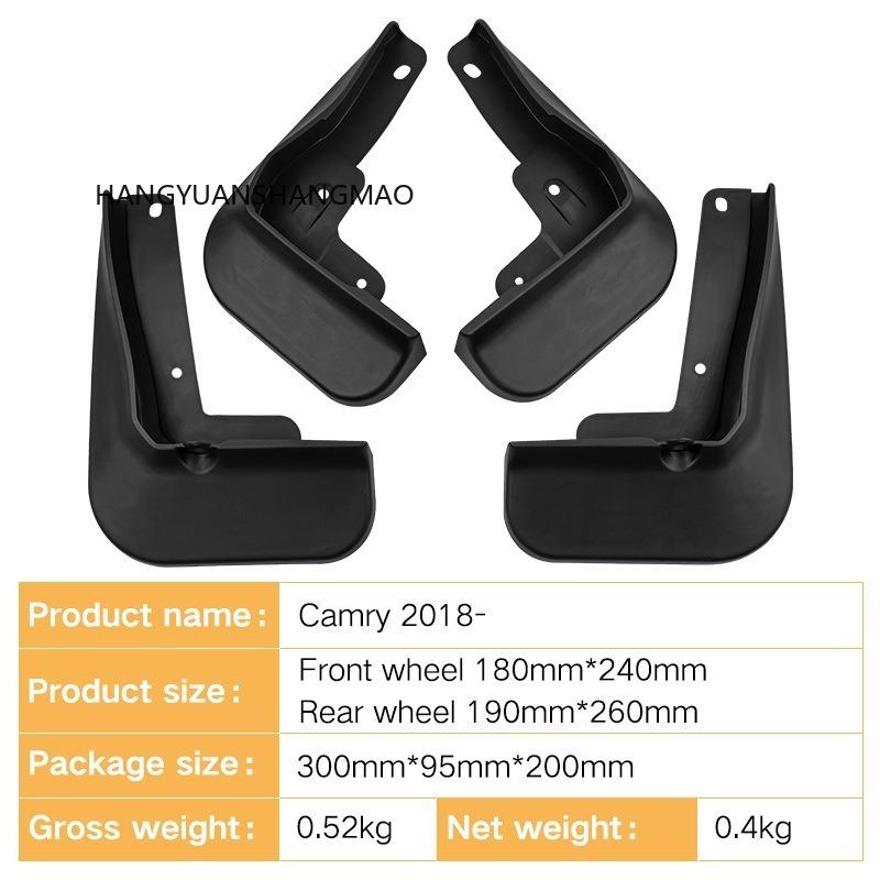 Mudguard Car Accessories for Toyota Camry Sport Regular Version 2018- Mud Flaps for Fender 4PCS Black ABS Splash Guards  Set