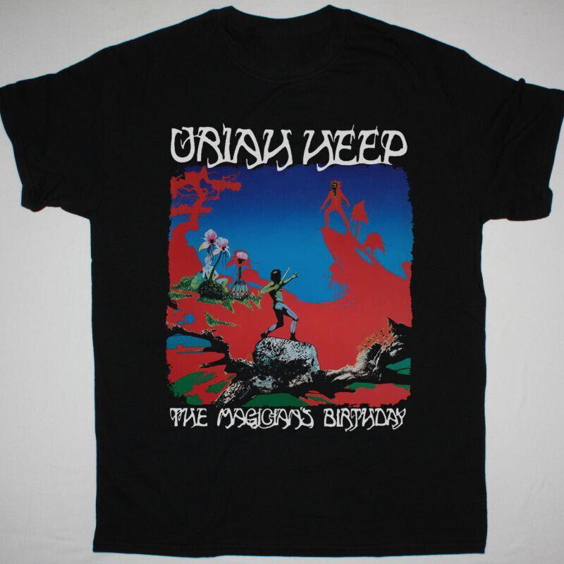 Uriah Heep The Magician’s Birthday 1972 Черная футболка Унисекс футболка