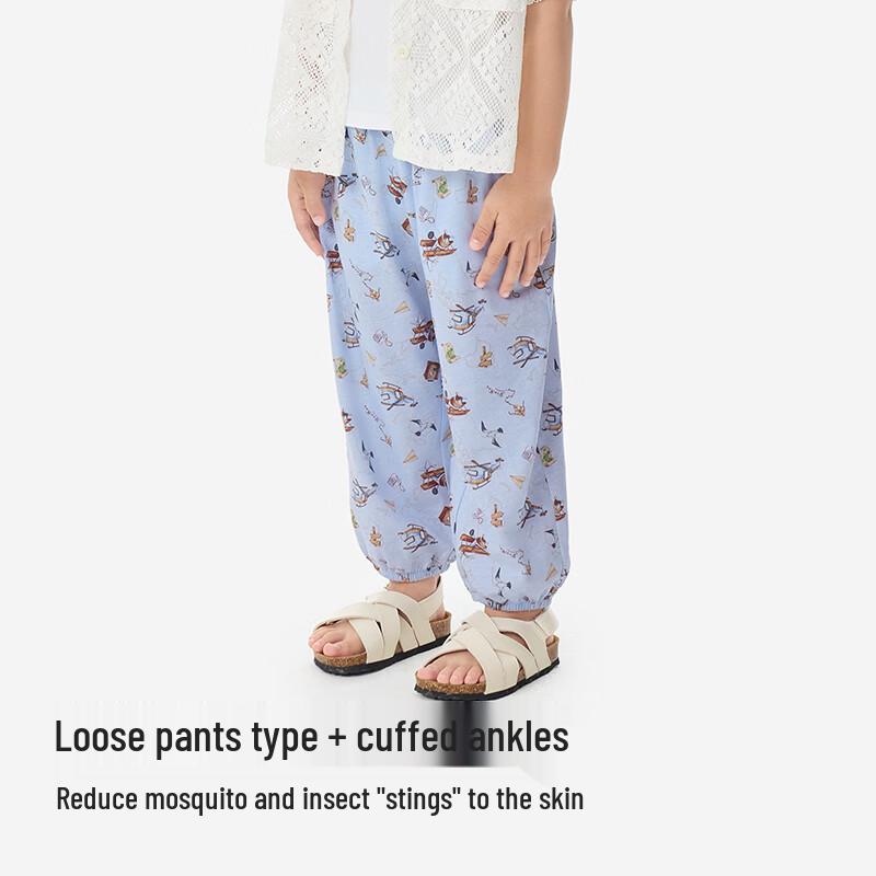 YEEHOO Kids' Cotton Anti-Mosquito Lantern Pants